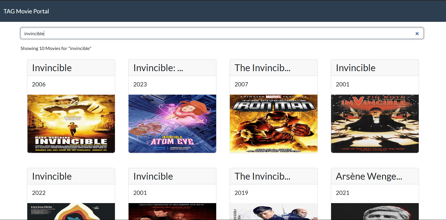 Movie Search Portal